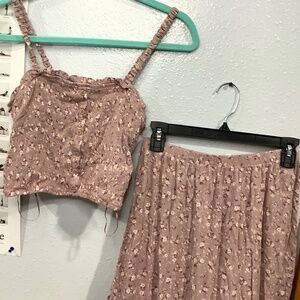 Hippie rose crop top and maxi skirt